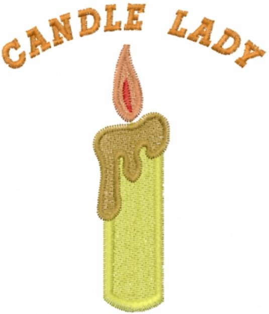 Picture of Candle CANDLE LADY Machine Embroidery Design