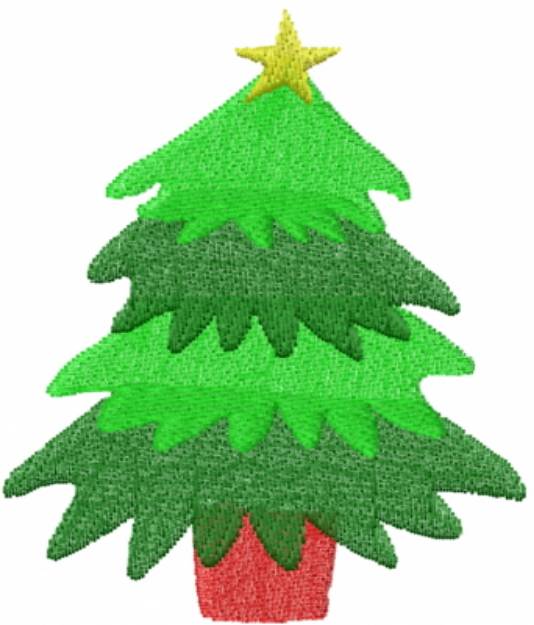 Picture of Christmas Tree Machine Embroidery Design