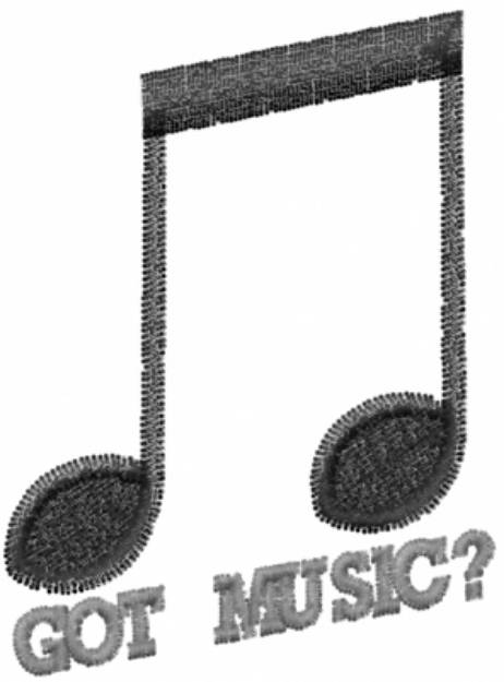 Picture of GOT MUSIC? Machine Embroidery Design