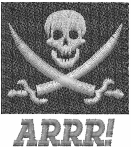 Picture of ARRR! Machine Embroidery Design