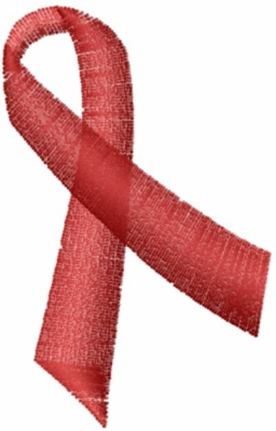 Picture of Red Ribbon Machine Embroidery Design