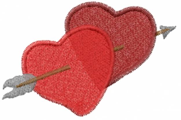 Picture of Pierced Hearts Machine Embroidery Design