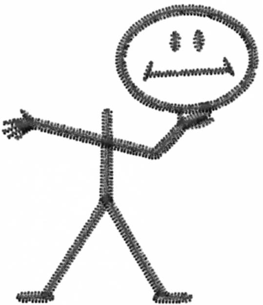 Picture of Know Nothing Stick Figure Machine Embroidery Design