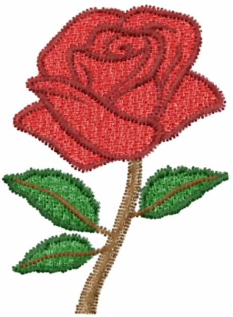 Picture of Rose Machine Embroidery Design