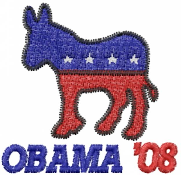 Picture of Obama 08 Machine Embroidery Design