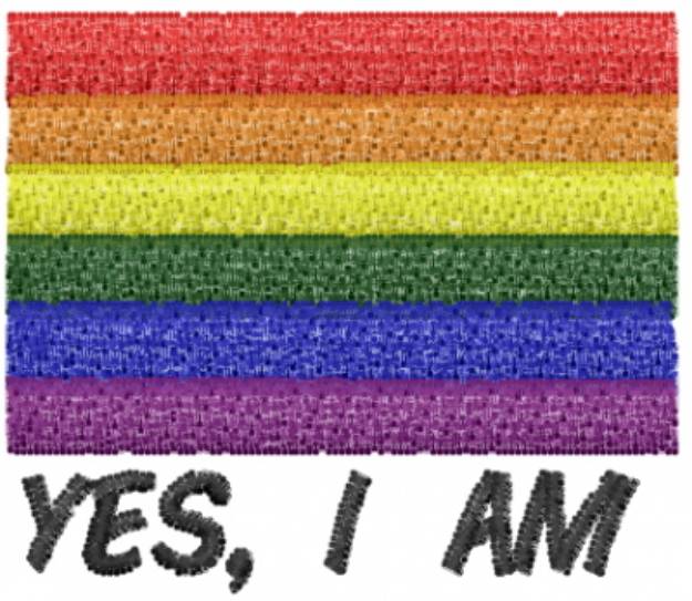 Picture of Gay Flag Machine Embroidery Design