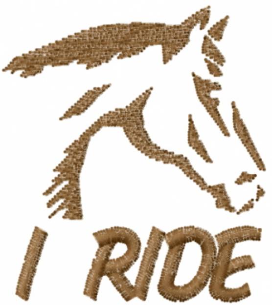Picture of I Ride Machine Embroidery Design