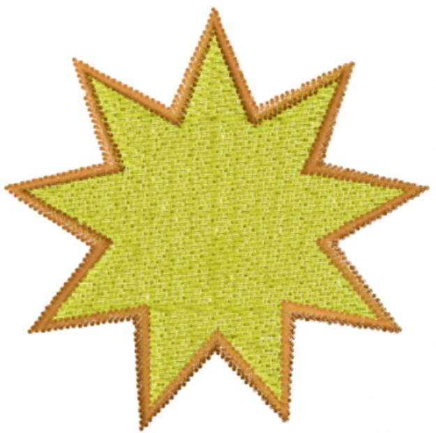 Picture of Star  Outlined Machine Embroidery Design