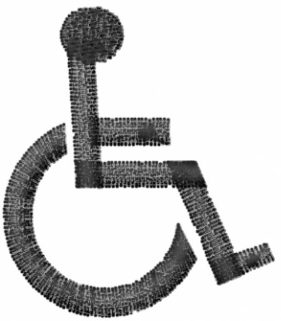 Picture of Handicapped Symbol Machine Embroidery Design