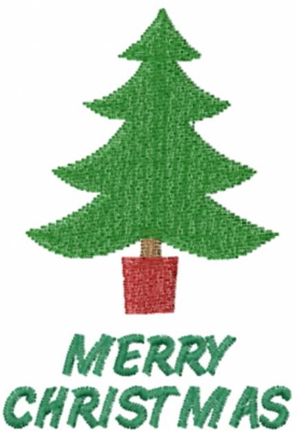 Picture of Christmas Tree Machine Embroidery Design