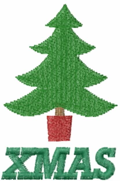 Picture of Christmas Tree Machine Embroidery Design