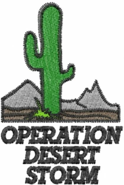 Picture of OPERATION DESERT STORM Machine Embroidery Design