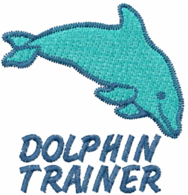 Picture of Dolphin Trainer Machine Embroidery Design