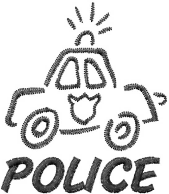 Picture of Police Machine Embroidery Design