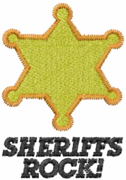 Picture of SHERIFFS ROCK! Machine Embroidery Design