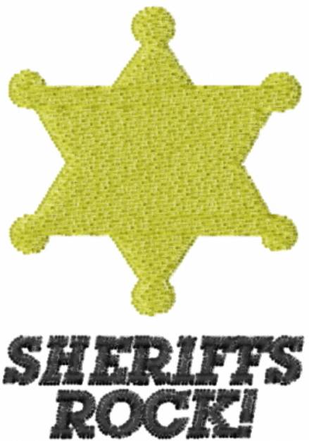 Picture of SHERIFFS ROCK! Machine Embroidery Design