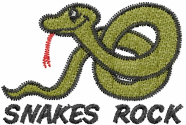 Picture of SNAKES ROCK Machine Embroidery Design