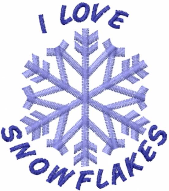 Picture of I LOVE SNOWFLAKES Machine Embroidery Design