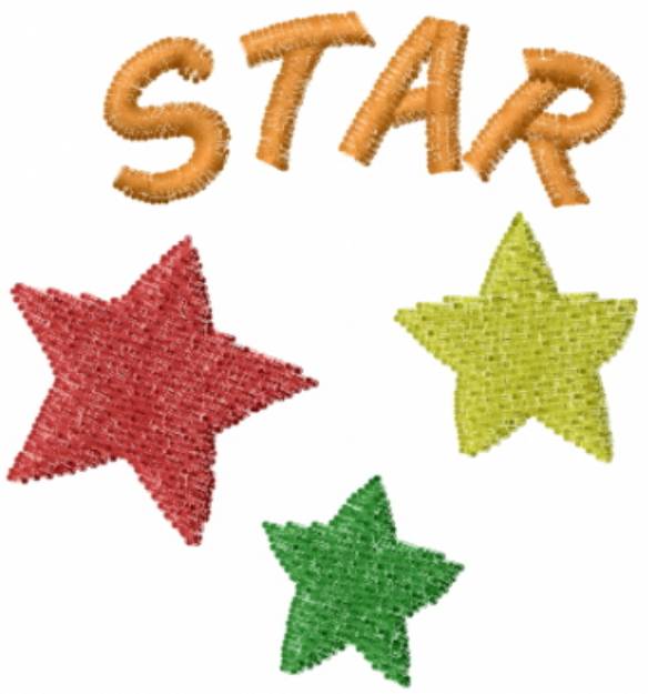 Picture of Star 2 Machine Embroidery Design