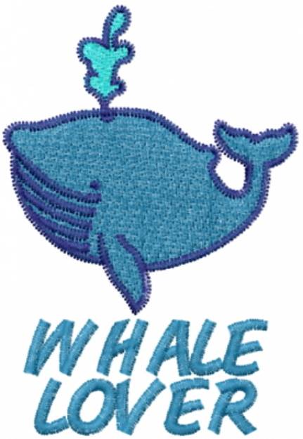 Picture of WHALE LOVER Machine Embroidery Design