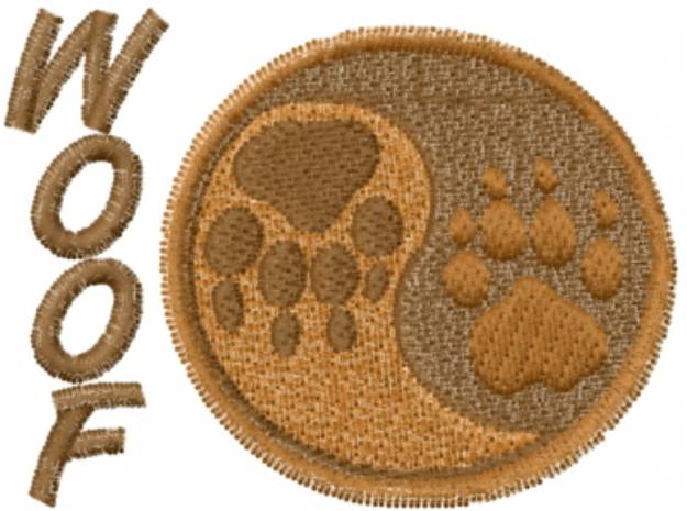 Picture of WOOF Machine Embroidery Design