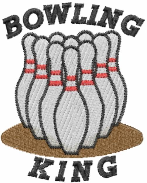 Picture of Bowling King Machine Embroidery Design