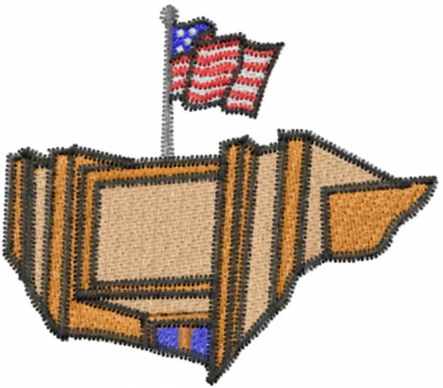 Picture of American School Machine Embroidery Design