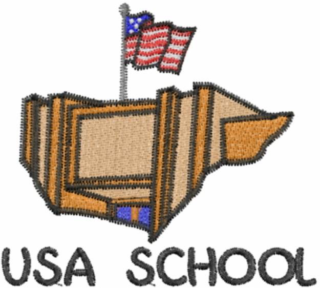 Picture of USA School Machine Embroidery Design