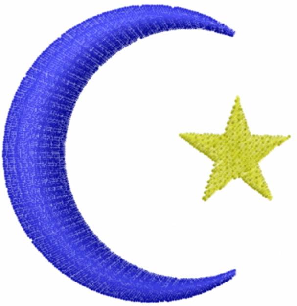 Picture of Star and Crescent Machine Embroidery Design