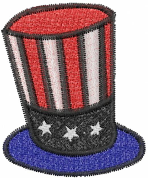 Picture of USA Hat Machine Embroidery Design