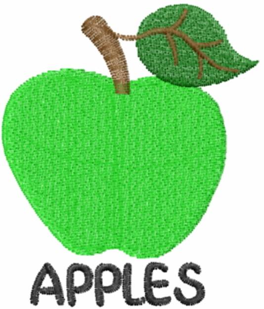 Picture of Green Apple Machine Embroidery Design