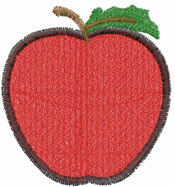 Picture of Red Apple Machine Embroidery Design