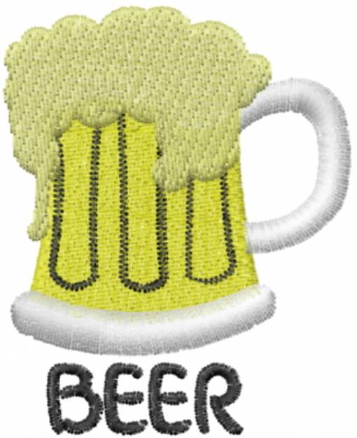 Picture of Beer Mug Machine Embroidery Design