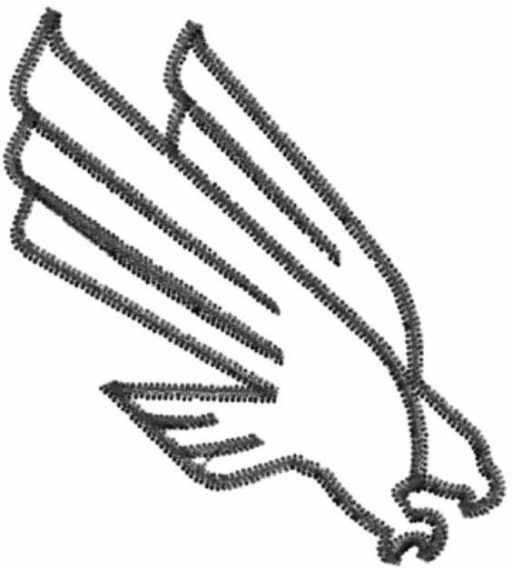 Picture of Eagle Outline Machine Embroidery Design