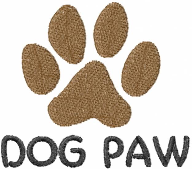 Picture of Dog Paw Machine Embroidery Design