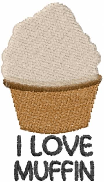 Picture of I Love Muffin Machine Embroidery Design