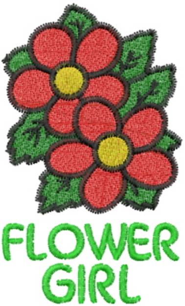 Picture of Flower Girl Machine Embroidery Design