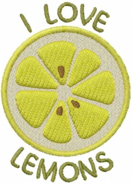 Picture of I Love Lemons Machine Embroidery Design