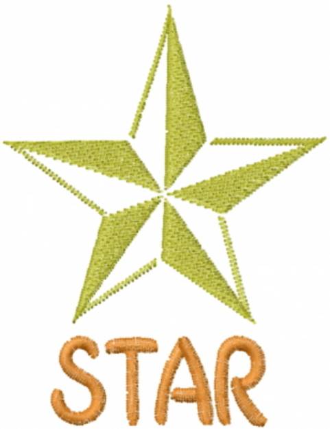 Picture of 3D Star Stencil Machine Embroidery Design