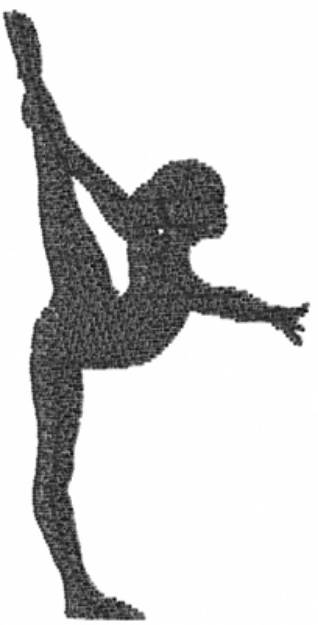 Picture of Gymnast Machine Embroidery Design