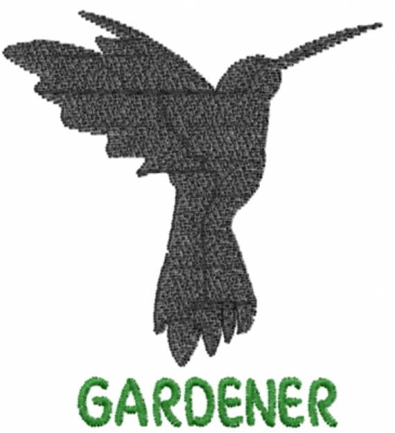 Picture of Hummingbird Gardener Machine Embroidery Design