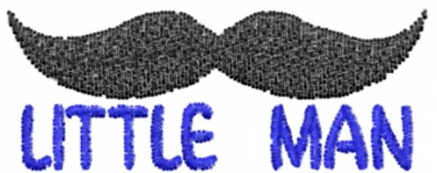 Picture of Moustache Little Man Machine Embroidery Design