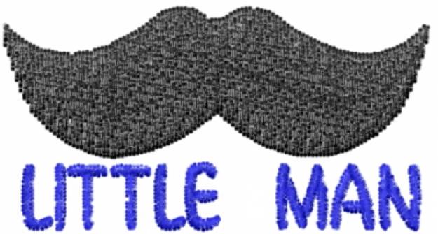 Picture of Moustache Little Man Machine Embroidery Design