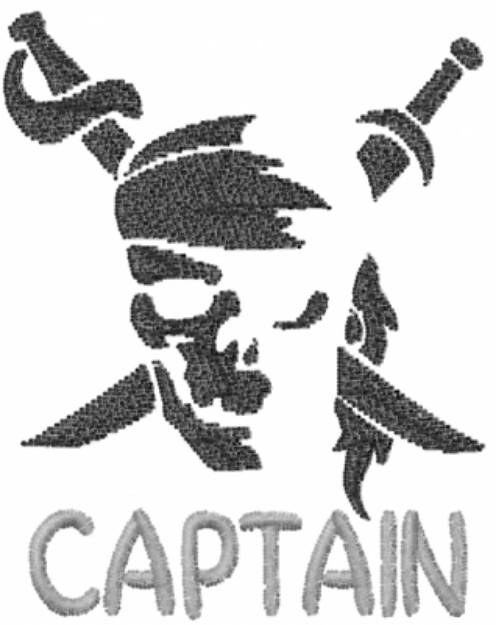 Picture of Pirate Face Captain Machine Embroidery Design