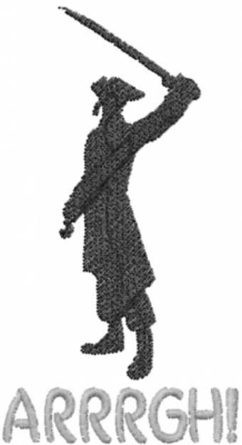 Picture of Pirate Silhouette Arrgh Machine Embroidery Design