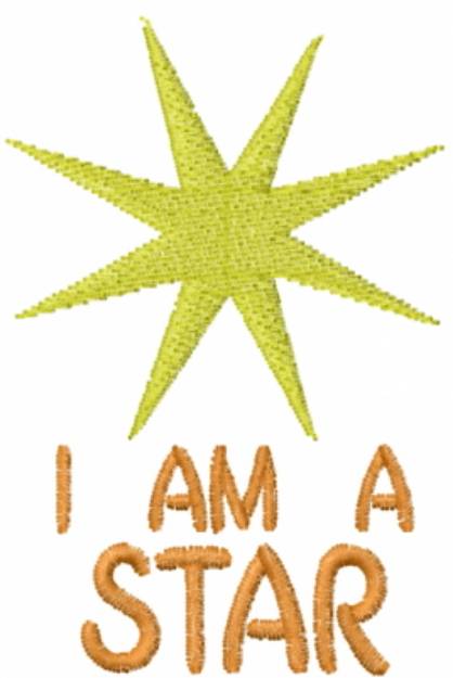 Picture of I Am A Star Machine Embroidery Design