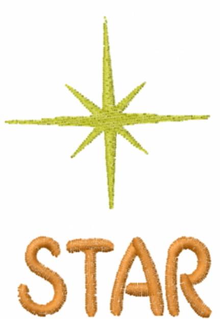 Picture of Star Machine Embroidery Design