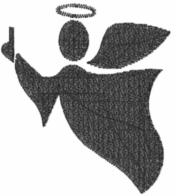 Picture of Black Peace Angel Machine Embroidery Design