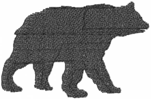 Picture of Walking Bear Machine Embroidery Design