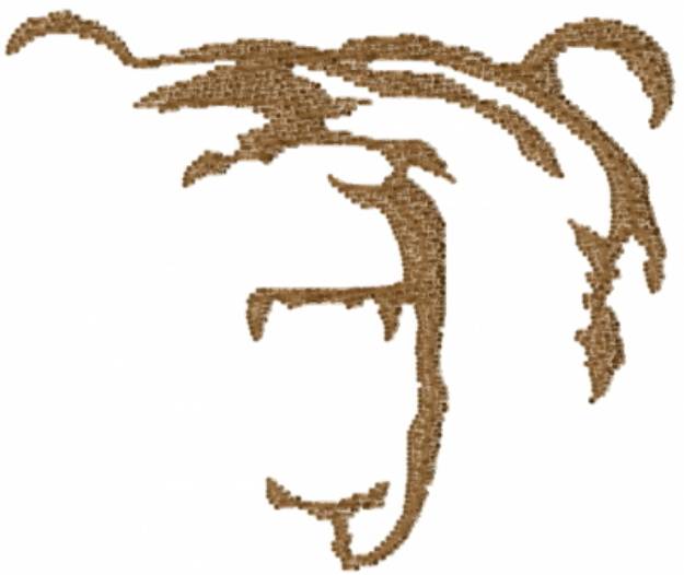 Picture of Bear Stencil Brown Machine Embroidery Design